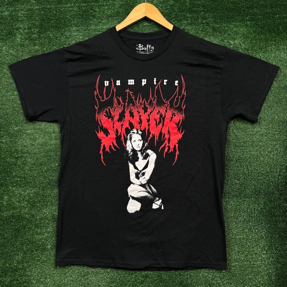 Buffy the Vampire Slayer Buffy Logo Horror T-Shirt Size Large